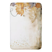 ゴールデンリリーのセレニティ：水彩ブラウンリリー バスマット (正面縦)