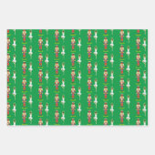 ゴールデンリリーの花、くるみ割り、バレエダンサー ラッピングペーパーシート (正面3)