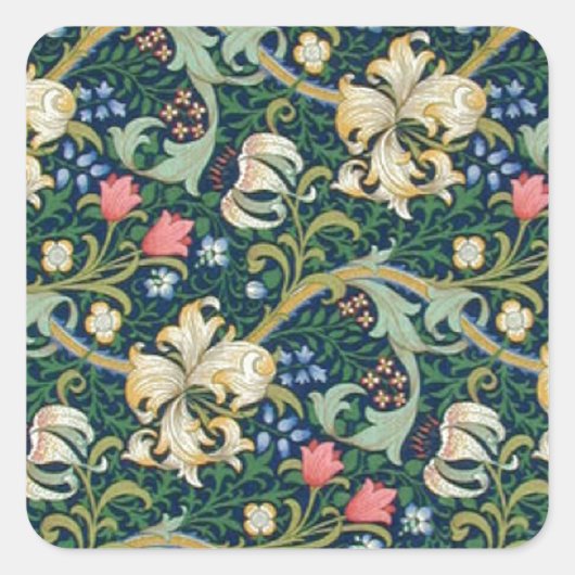 ゴールデンリリーステッカー スクエアシール (正面)