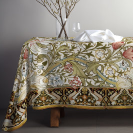 ゴールデンリリーバードウィリアムモリス模様 テーブルクロス