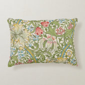 ゴールデンリリーフローラウィリアム・モリス アクセントクッション (正面)