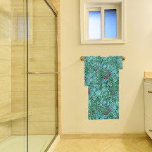 ゴールデンリリーヴィンテージフローラフラワーブルーピンクグリーン