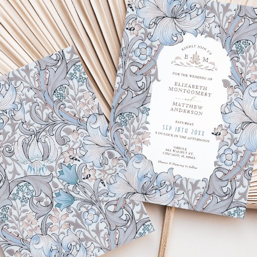 ゴールデンリリー結婚ズスイートピンククリームモリス 招待状