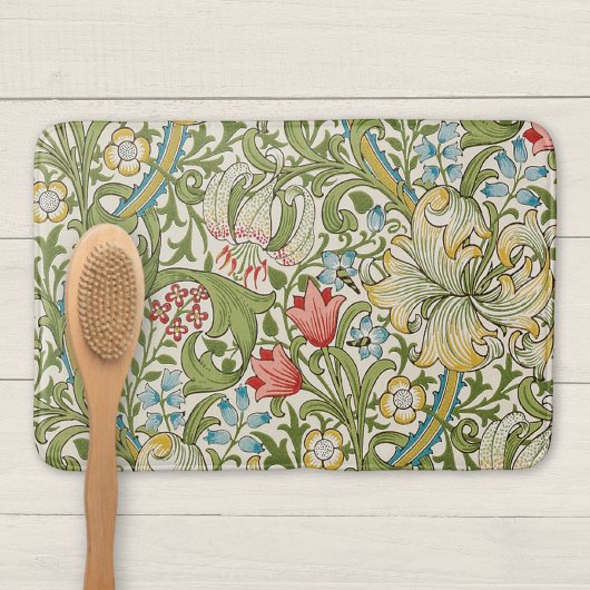 ゴールデンリリー花柄 バスマット