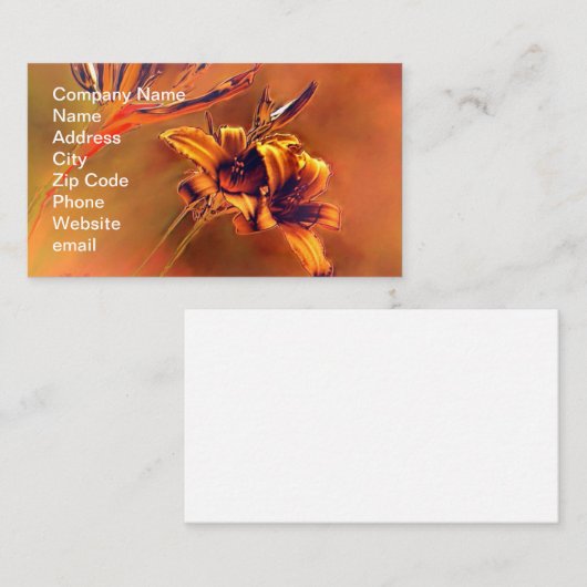 ゴールデンリリー 名刺 (正面/裏面)