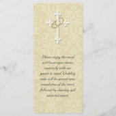 ゴールデンリングや輪とクロス、エレガントクリスチャン愛 メニュー (裏面)