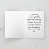 「ゴールデンリングや輪と開花」パーソナライズされたのカー結婚ド カード (内部)