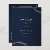 ゴールデンリングや輪カクテルパーティの招待状 ポストカード (正面/裏面)