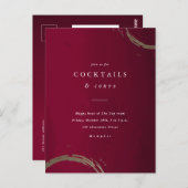 ゴールデンリングや輪カクテルパーティの招待状 ポストカード (正面/裏面)