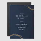 ゴールデンリングや輪カクテルパーティの招待状 マグネット招待状 (正面/裏面)