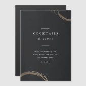 ゴールデンリングや輪カクテルパーティの招待状 マグネット招待状 (正面/裏面)