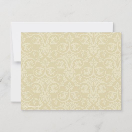 ゴールデンリングや輪クリスチャンウェディングRSVPカード 出欠カード (裏面)