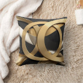 ゴールデンリングや輪抽象芸術アーモダントラグジュアリーデザイン クッション (ブランケット)