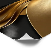 ゴールデンリングや輪抽象芸術アーモダントラグジュアリーデザイン ポスター (コーナー)