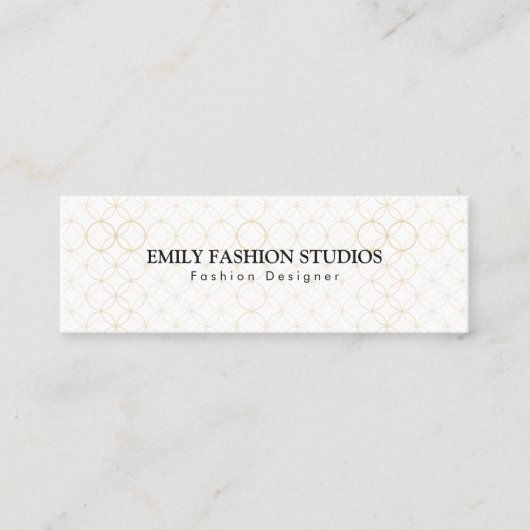 ゴールデンリングや輪 スキニー名刺 (正面)