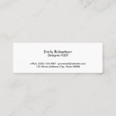 ゴールデンリングや輪 スキニー名刺 (裏面)