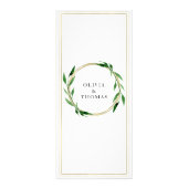 ゴールデンリースのウェディングメニュー ラックカード (裏面)