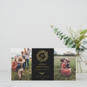 ゴールデンリースモノグラムホリデイ2フォトカードブラック シーズンカード (スタンド正面)