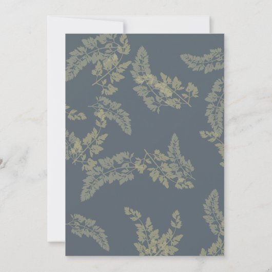 ゴールデンリーフウッドランドエレガンスボタニカル結婚ズ 招待状 (裏面)