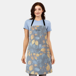 ゴールデンリーフドリームズオータム自然美しい エプロン