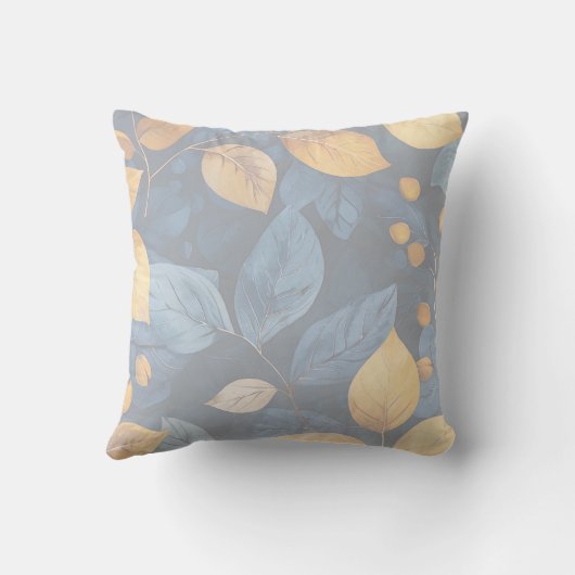 ゴールデンリーフドリームズオータム自然美しい クッション (裏面)