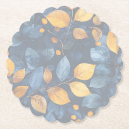 ゴールデンリーフドリームズオータム自然美しい ペーパーコースター