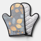 ゴールデンリーフドリームズオータム自然美しい 鍋つかみ (正面/裏面)