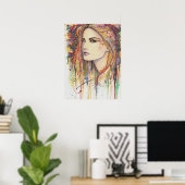 ゴールデンリーフファンタジーアートバイモリーハリソン ポスター (ホームオフィス)