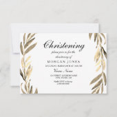 ゴールデンリーフボーイまたはガール《キリスト教》洗礼式や命名式招待状 招待状 (正面)