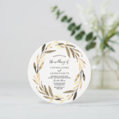 ゴールデンリーフリースエレガントウェディング 招待状 (スタンド正面)