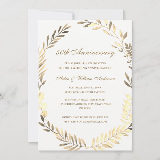 ゴールデンリーフリース50周年記念カード 招待状 (正面)