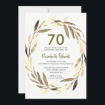 ゴールデンリーフリース70thバースデーパーティーへの招待 招待状<br><div class="desc">ゴールデンリーフリース70thバースデーパーティー招待マッチングコレクションのニッチとネストストア。アートワーク(www.EssemCreatives.etsy.com)</div>