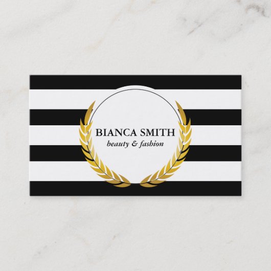 ゴールデンリーフリース&ストライプ 名刺 (正面)