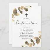 ゴールデンリーフ宗教お祝い確認請求書 招待状 (正面/裏面)