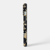 ゴールデンリーフ柄 iPhone 15ケース (左側面)