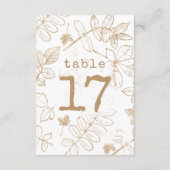 ゴールデンリーフ結婚パターンのテーブル番号ID655 招待状 (裏面)