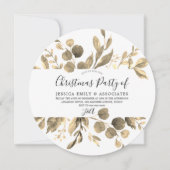 ゴールデンリーフ&バーガンディーオフィスクリスマスパーティー 招待状 (正面)