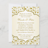 ゴールデンリーフ 50周年結婚記念日 招待状 (裏面)