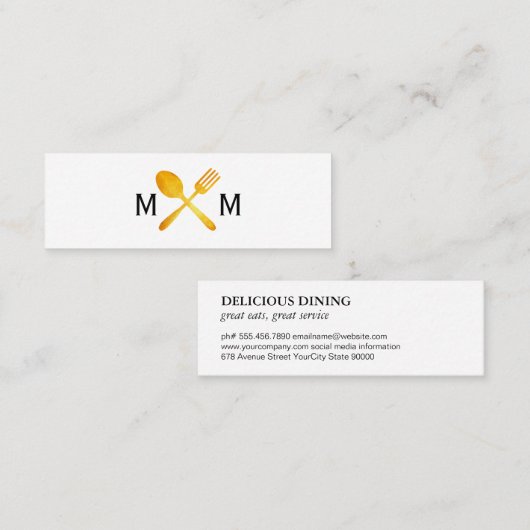 ゴールデンルクセンフードツールモノグラム スキニー名刺 (正面/裏面)