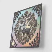 "ゴールデンルクセ" スクエア壁時計 (傾斜)