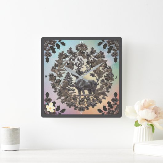 "ゴールデンルクセ" スクエア壁時計 (ホーム)