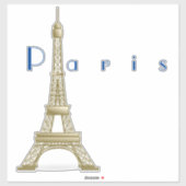 ゴールデンルックエッフェルタワー – パリ シール (シート)