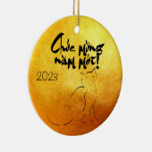 ゴールデンルナベトナム猫2023年CO セラミックオーナメント (右)