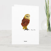 ゴールデンルビーフクロウマザーズデイカード カード (裏面)