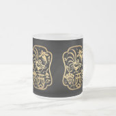 ゴールデンルースター年2017ペーパーカットマグ2 フロストグラスマグカップ (正面右)