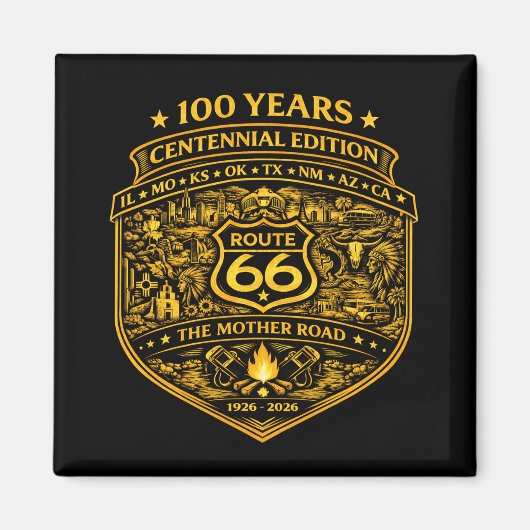 ゴールデンルート66創立100周年記念 マグネット (正面)