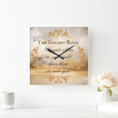 ゴールデンルールウォールクロック スクエア壁時計 (ホーム)