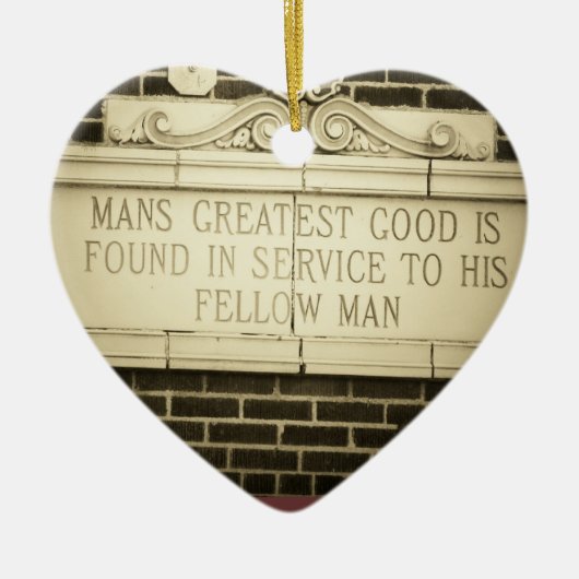 ゴールデンルールオールド英語 セラミックオーナメント (正面)