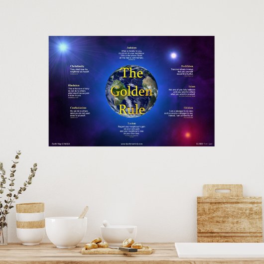 ゴールデンルールポスター（水平） ポスター (キッチン)
