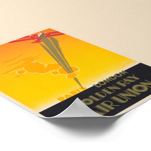 ゴールデンレイエアユニオンフランスヴィンテージポスター1927 ポスター (角)